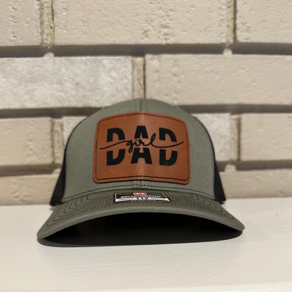 Girl Dad Leatherette Patch Hat