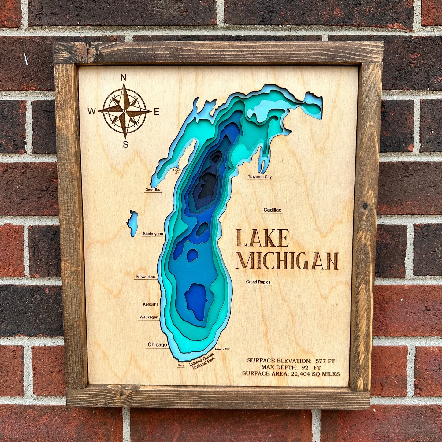 Lake Michigan 9 Layer Map