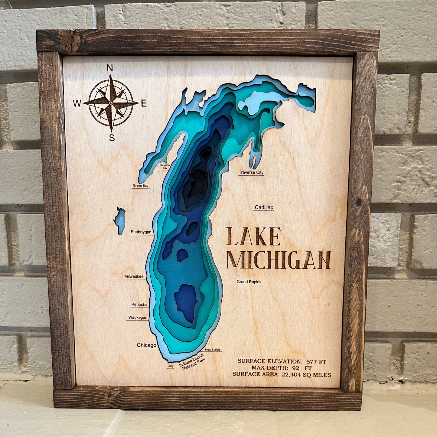 Lake Michigan 9 Layer Map