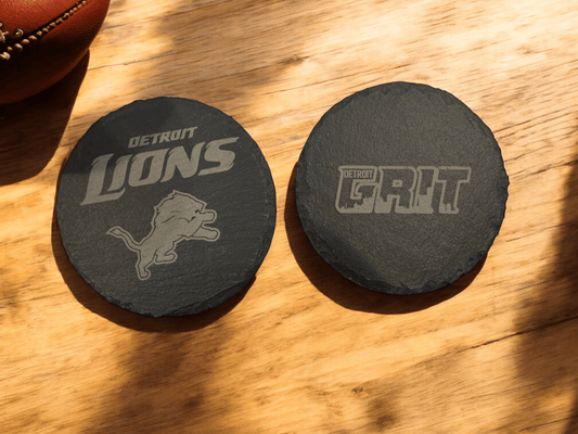 Lions Slate Coaster Set - Detroit Dry Goods