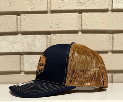 Michigan Hexagon Bamboo Leatherette Patch Hat