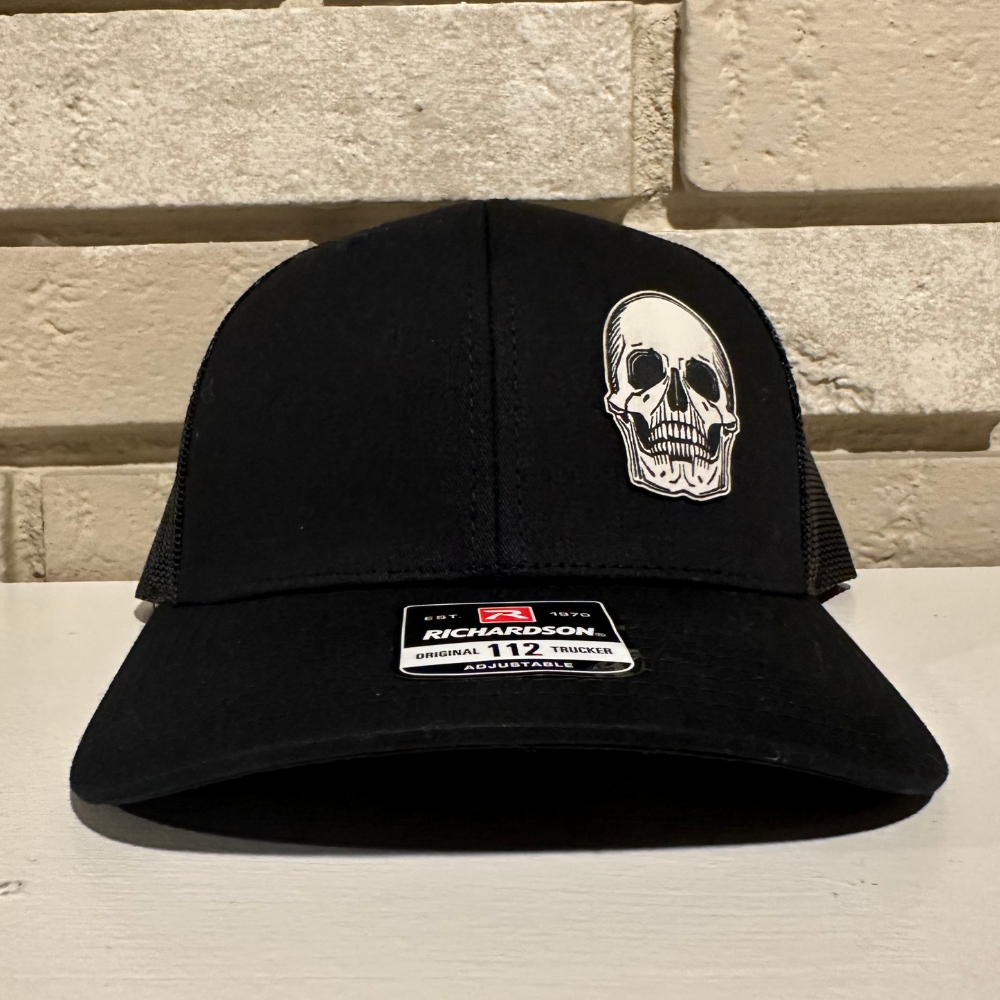 Skull Leatherette Patch Hat