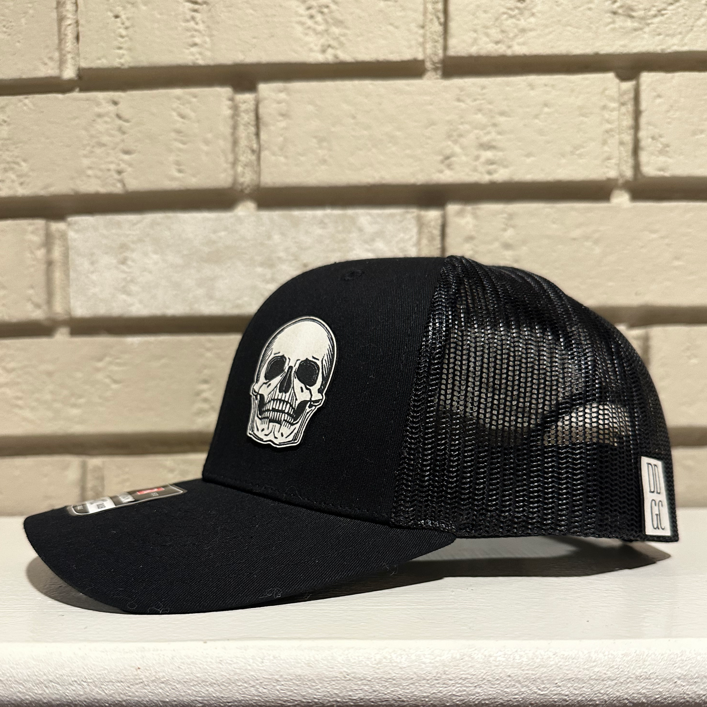 Skull Leatherette Patch Hat