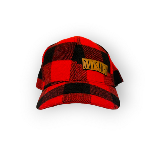 Outsider Leatherette Patch Buffalo Check Hat