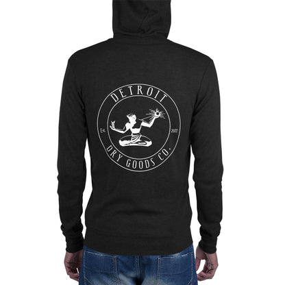 Detroit Dry Goods Lightweight Unisex Zip Hoodie - Spirit Logo