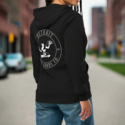 Detroit Dry Goods Lightweight Unisex Zip Hoodie - Spirit Logo