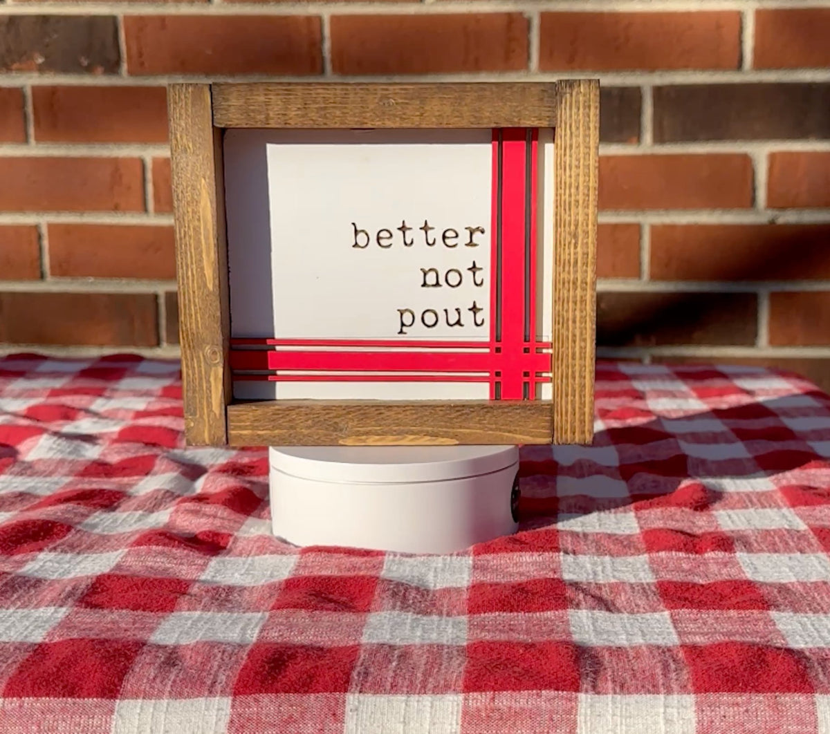 Better Not Pout Christmas Rustic 3D Wood Sign - Detroit Dry Goods