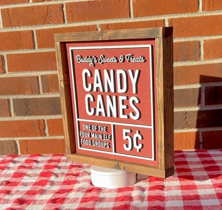 Buddy's Sweets and Treats Christmas Rustic 3D Wood Sign - Detroit Dry Goods