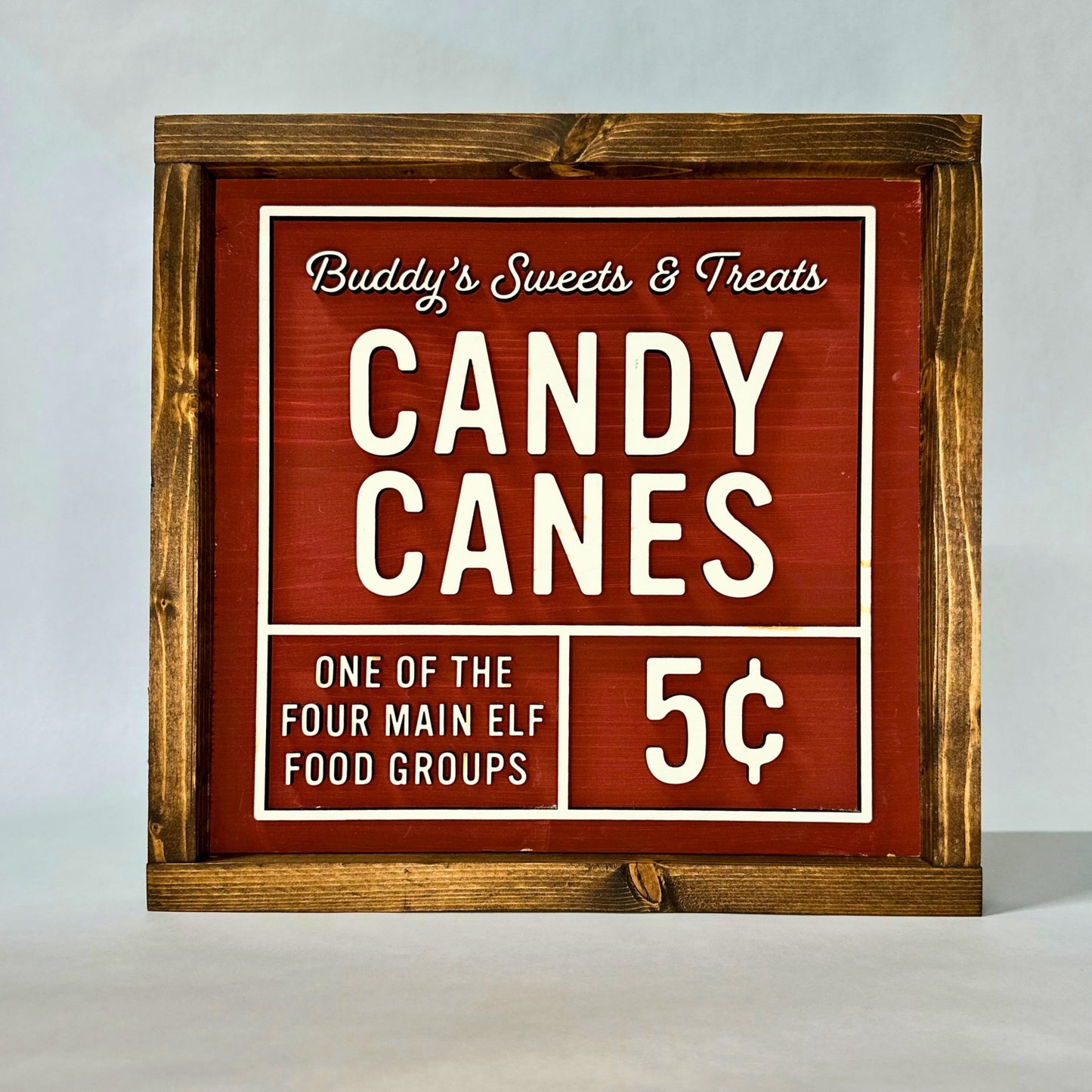 Buddy's Sweets and Treats Christmas Rustic 3D Wood Sign - Detroit Dry Goods