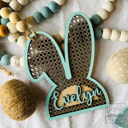 Personalized Rattan Boho Easter Basket Tag - Detroit Dry Goods