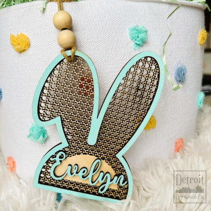 Personalized Rattan Boho Easter Basket Tag - Detroit Dry Goods