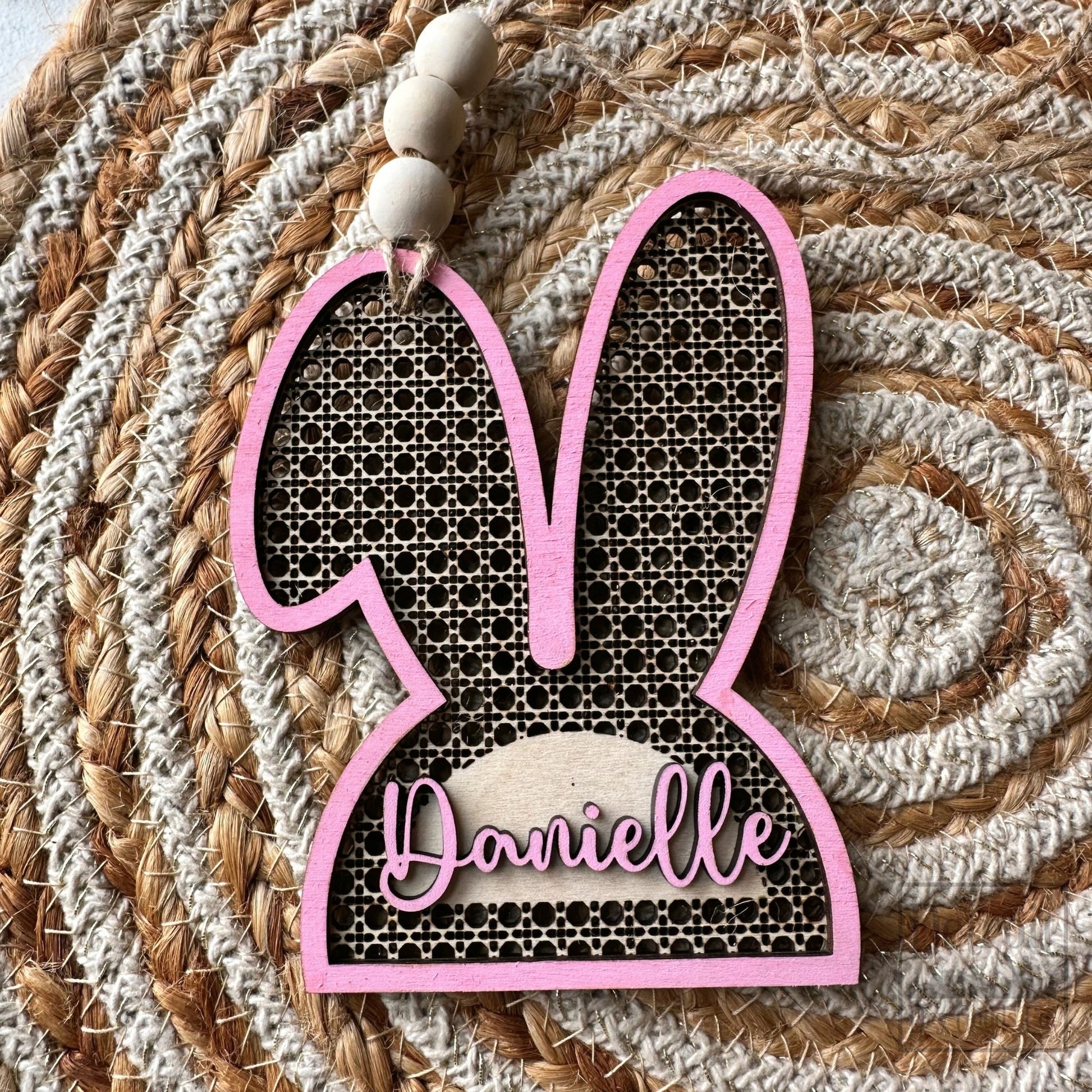 Personalized Rattan Boho Easter Basket Tag - Detroit Dry Goods